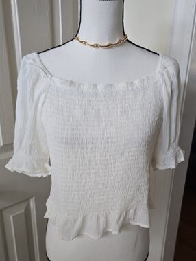 SO BRAND WOMEN'S JUNIORS SIZE WHITE CROP TOP SIZE XL